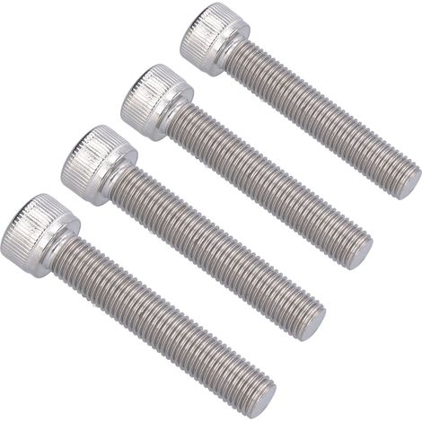 4 Vis à tête hexagonale creuse Inox A2 M10x55mm Pas 1.25mm - Lot de 4 (1/5)