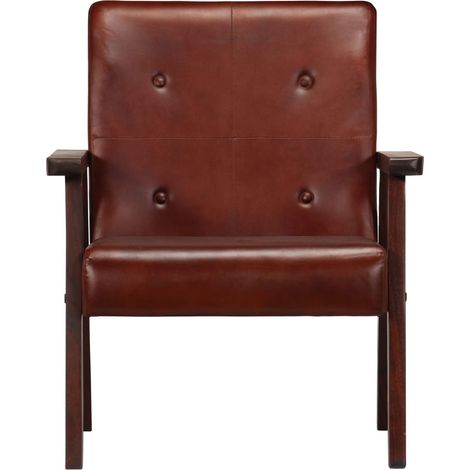 Poltrona sedia poltrona divano di design soggiorno vera pelle marrone 1102172/3