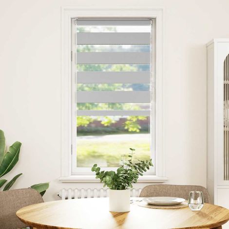 Maison Exclusive - Estor cebra gris claro 60x100cm tejido ancho 5