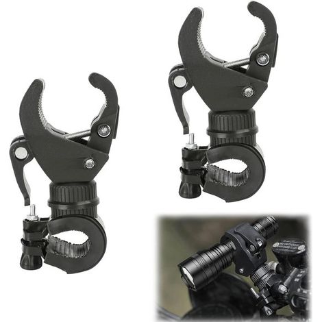 Juego de 2 adaptadores de abrazadera multifuncionales universales: para luces de bicicleta,sillas de pesca y flotadores
