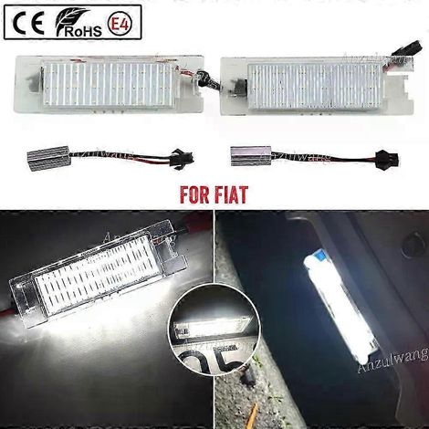 Feu arrière LED pour plaque d'immatriculation, 2 pièces, pour Fiat Bravo argo-grande Punto Evo Siena 500L Doblo Croma Marea, Canbus-JXLGV (1/5)