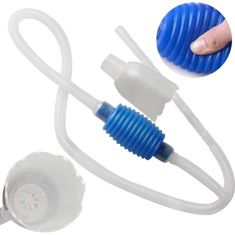 Siphon de Nettoyage d'aquarium Aquarium Une pompe à Siphon à Main Peut vidanger et Changer l'eau en Quelques Minutes Bleu, 1Pcs