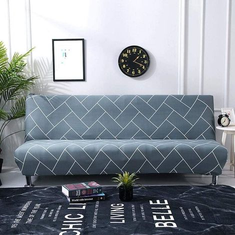 Housse de Canapé-lit pour Le Recouvrement Complet De Canapés sans Accoudoirs, Extensible élastique, Amovible, Parfaite Protection pour Canapé 160-190CM-RAPANDA (1/5)
