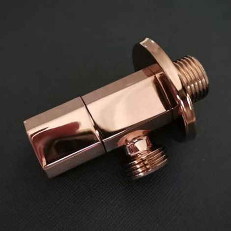 Eckarmatur aus vergoldetem Kupfer, dreieckige Armatur, Standard-Badarmatur, Absperrventil für Toilettenwasser, dreieckige Armatur (1/5)