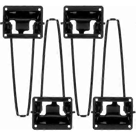Ensemble de 4 petits pieds de table pliants, style pince à cheveux, 200 mm, pieds de table pliante pour ordinateur portable, pieds de table basse, table pliante (1/5)