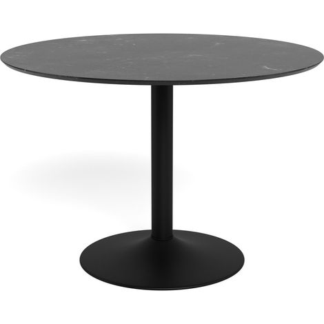 Mesa Norsica 951, Mármol negro, 74x0x0cm, MDF, Metal