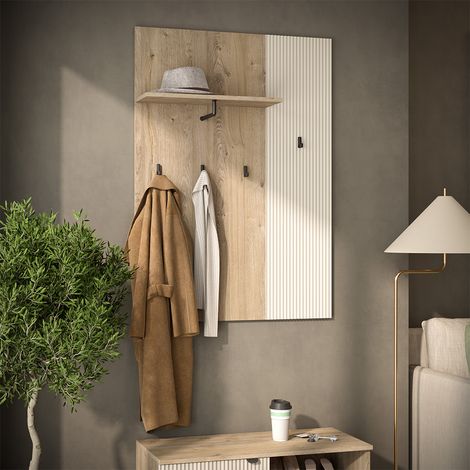 Wandgarderobe Puerto, Eiche/Cashmere, 86 x 120 cm, Vicco (1/5)