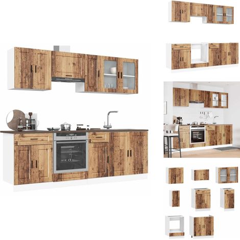 Ensemble d'armoires de cuisine 8 pcs Kalmar bois d'ingénierie - Ensemble D'armoires De Cuisine - Ensemble D'armoires De Cuisine - Ensemble D'armoires - Armoire De Cuisine (1/5)