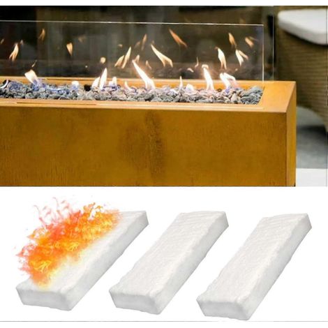 Lot de 3 éponges en laine céramique pour foyer bioéthanol boîte à feu sécurisée et étanche combustion sans fumée à l'éthanol pour table - Parent (1/5)