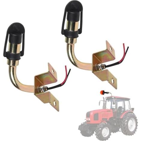 Lot de 2 supports pour feux de circulation diurnes - En forme de L à 90° - Pour feux d'avertissement - 12 V/24 V - Universel - Convient pour tracteurs, tracteurs et machines agricoles (1/5)