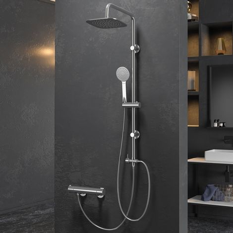 Colonna doccia con deviatore soffione 20x20 e doccetta modello G330 kamalu