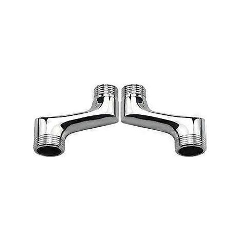 Bras pivotants élégants pour baignoire sur pieds, en laiton massif chromé, stables après installation, pour accessoires de mitigeur de salle de bain (2 pièces) (1/5)