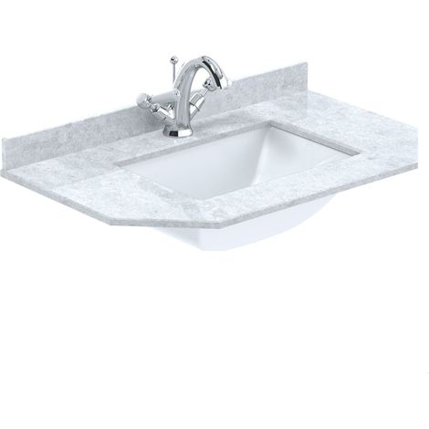 750 SINGLE BOWL ANGLED MARBLE TOP 1TH
