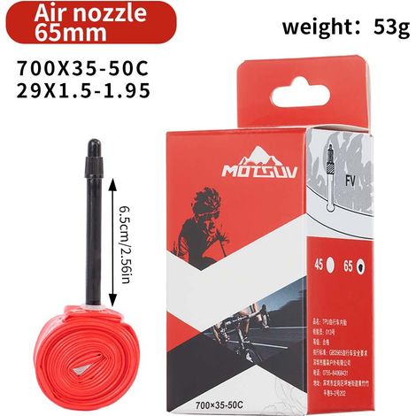 65 mm Chambre à air MOTSUV en TPU pour pneu de vélo ultraléger 700c avec valve, accessoires pour vélo (1/5)