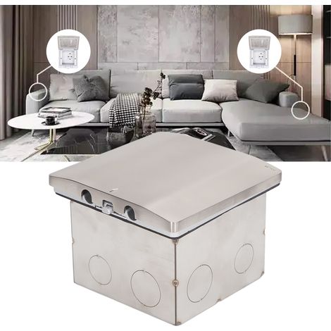 Prise de sol européenne ouvrable, prise réseau encastrée à clapet pour usage domestique, prise de sol étanche (AC250V) (1/5)