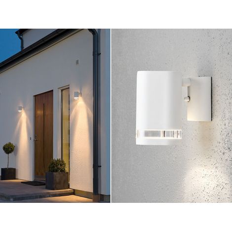 2er-Set Aluminium Wandleuchte MODENA weiß, GU10, Höhe 13,5 cm, IP44 (1/5)