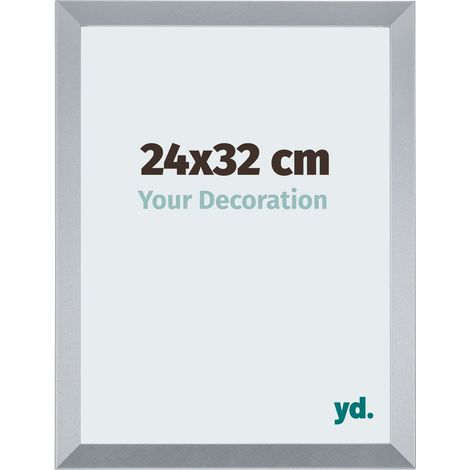 yd. - Cadre photo 24x32 - Argent Brillant - MDF - Catania (1/5)