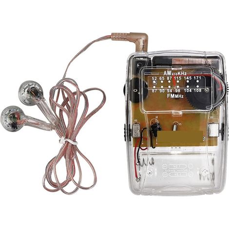 Radio portative TR624 Radio Portable Transparente AM/FM Casque de Support de pointeur de pointeur, utilisé for Le Guide de musée de la conférence de l'église pour la randonnée en Camping en Plein AI (1/5)