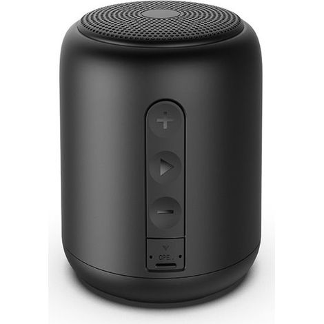 BelleRise - Enceinte Bluetooth cylindrique sans fil, mini enceinte portable créative caisson de basses, maison ,comme cadeau, noire (1/5)