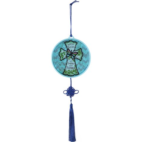Lampe suspendue ronde à peindre en diamant, lampe LED à faire soi-même, cadeau, décoration pour la maison ou le bureau, art et loisirs créatifs