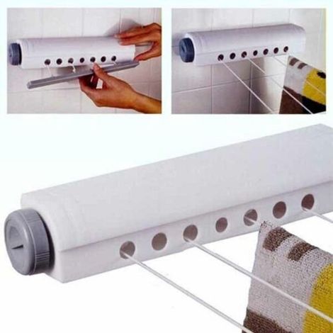 AUTOMATISCH ERWEITERBARER WÄSCHESÄPFER WANDBIS ZU 14 METER (1/4)