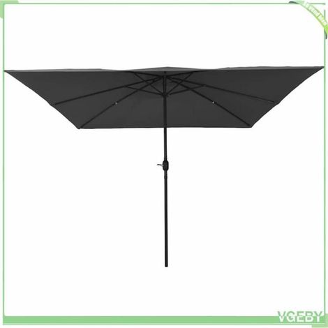 Parasol de jardin - FAFEICY - 42003654 - Anthracite - 295x295x245 cm - Tissu anti-UV (1/5)