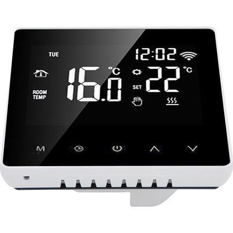 ME81H Smart-Thermostat mit WLAN und LCD-Display für elektrische Fußbodenheizung und Wandheizkessel, kompatibel mit Tuya, 230 V Wechselstrom, weißer Hintergrund, weiße Tasten, 3 A (1/5)