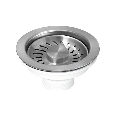 PILETTA D. 114 MM CON TAPPO FINITURA SATINATA- 11/2 Inox- LBPLA- pezzi 1
