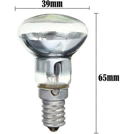 Lot de 5 ampoules de rechange pour lampe à lave E14 R39 30W à visser, réflecteur transparent, spot lumineux pour lampe à lave incandescente (1/5)