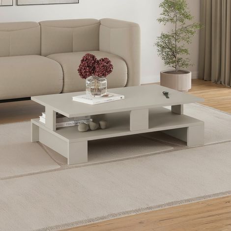Tavolo da salotto cashmere doppio ripiano Mansu