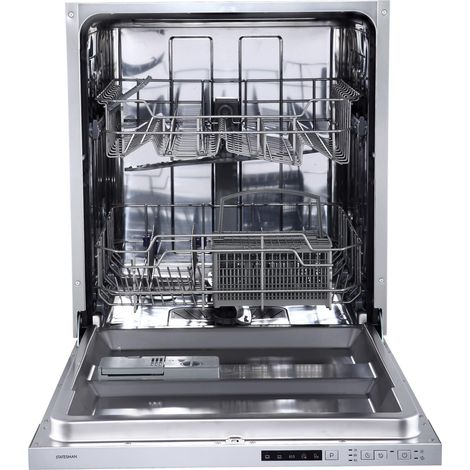 Statesman BDW6014 Integrated 14 Place Dishwasher with Removable Cutlery Basket, 3/6/9 Hour Timer, 60cm Wide, White (1/2)