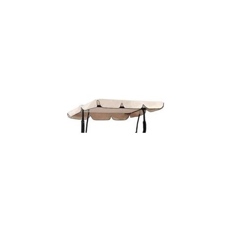 210D Toit de Rechange pour Balanc de Jardin Imperméable en Toit de balançoire Canopée pour Balanc Remplacement Pare- à Bascule Jardin Anti-UV (Beige, 195×125×15cm)-trois places (1/5)
