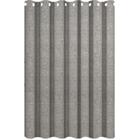 1 Cortina de ducha, poliéster, aspecto de lino, sin perforaciones, impermeable, para baño (1/5)