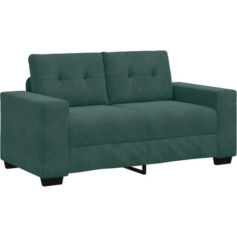Canapé deux places，Sofa pour Salon，Banquette avec coussin Vert foncé Velours CFW531032 (1/5)