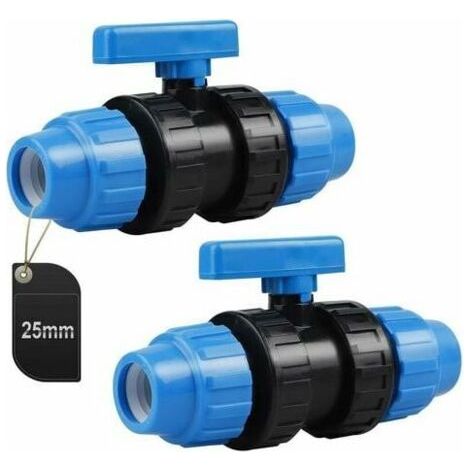 Raccord PP pour Tube PE 25mm, Plastique Raccord PE Droite Connecteur en PP pour Tuyau d'eau Connecteur PPR PE PVC Tuyau Connexion Raccord, 2Pièces (1/3)