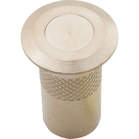 Bodenbüchse mit Kugelverschluss für Rundstangen bis ø 12 mm, Messing blank