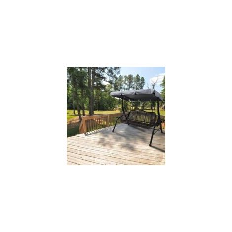 Toit de Rechange pour Balancelle de Jardin 3 Places, Universel Toile de Rechange pour Balancelle Jardin Exterieur, Imperméable Protection UV Housse de Rechange Toit de Balançoire (Gris, L)