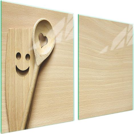 Plaque de protection en verre pour cuisinière 2x45x52 Cuillère (1/5)