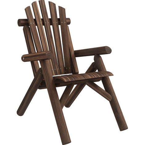 Gartenstuhl, Outdoor Hochlehner, bis 113 kg, wetterfest, Verkohlt