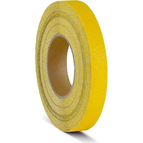 Moravia Revêtement antidérapant jaune, déformable, autocollant, rouleau 25 mm x 18,3 m (1/2)