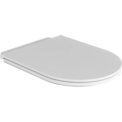 Sedile copri wc slim bianco con soft close cerniere cromo alice ceramica mc2201es