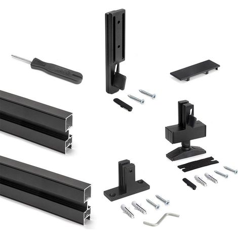 Emuca Zero Kit de estructura modular negro texturizado