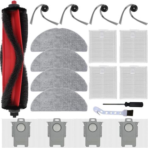 19 Pièces Accessoires Robot Aspirateur Roborock Q7 M5, Brosse Principale, Brosses Latérales, Filtres HEPA, Sacs Poussière (1/5)
