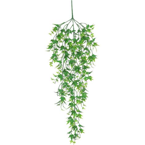 Plante artificielle suspendue de 78 cm (30,7 pouces) avec feuilles artificielles, idéale pour la décoration intérieure et extérieure (maison, jardin, mariage, etc.). Verte. (1/5)