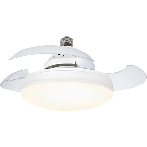 Ventilateur de plafond avec éclairage LED E27, tension 85-265V, livré avec télécommande. (1/5)