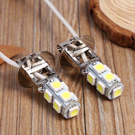 Deux ampoules antibrouillard LED H3 9SMD, ampoules antibrouillard LED automobiles, 6500K, faible consommation d'énergie, ampoules antibrouillard longue durée de vie. (1/4)