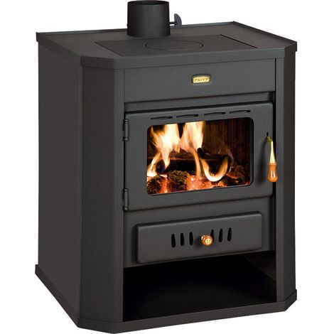 Prity – Poêle à bois 15,9 kW – Émissions réduites CO 914 mg/Nm³ – Rendement 73,6 % – Pour bois sec – Diamètre conduit 150 mm (1/2)