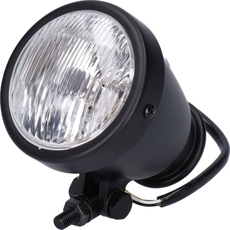 Faro delantero redondo retro de 4 pulgadas para motocicleta, lente de cristal transparente, 12 V, universal. (1/3)