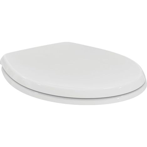 Abattant WC Universel, Lunette Toilette, Siège WC, Abattant Frein de chute, Blanc,Modèle authentique W303001 (1/5)