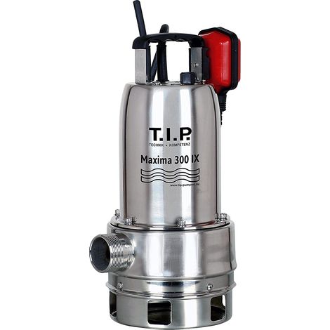 T.I.P. – Pompe submersible pour eaux usées – Débit 18 000 l/h – Hauteur de refoulement 8 m – Acier inoxydable – Granulométrie 30 mm – 30116